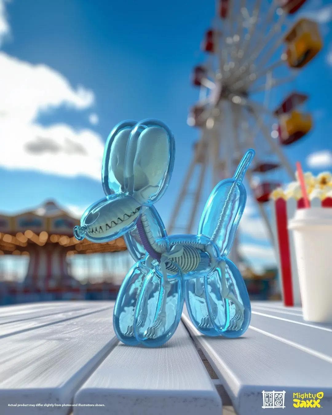 funny anatomy balloon dog sky blue edition