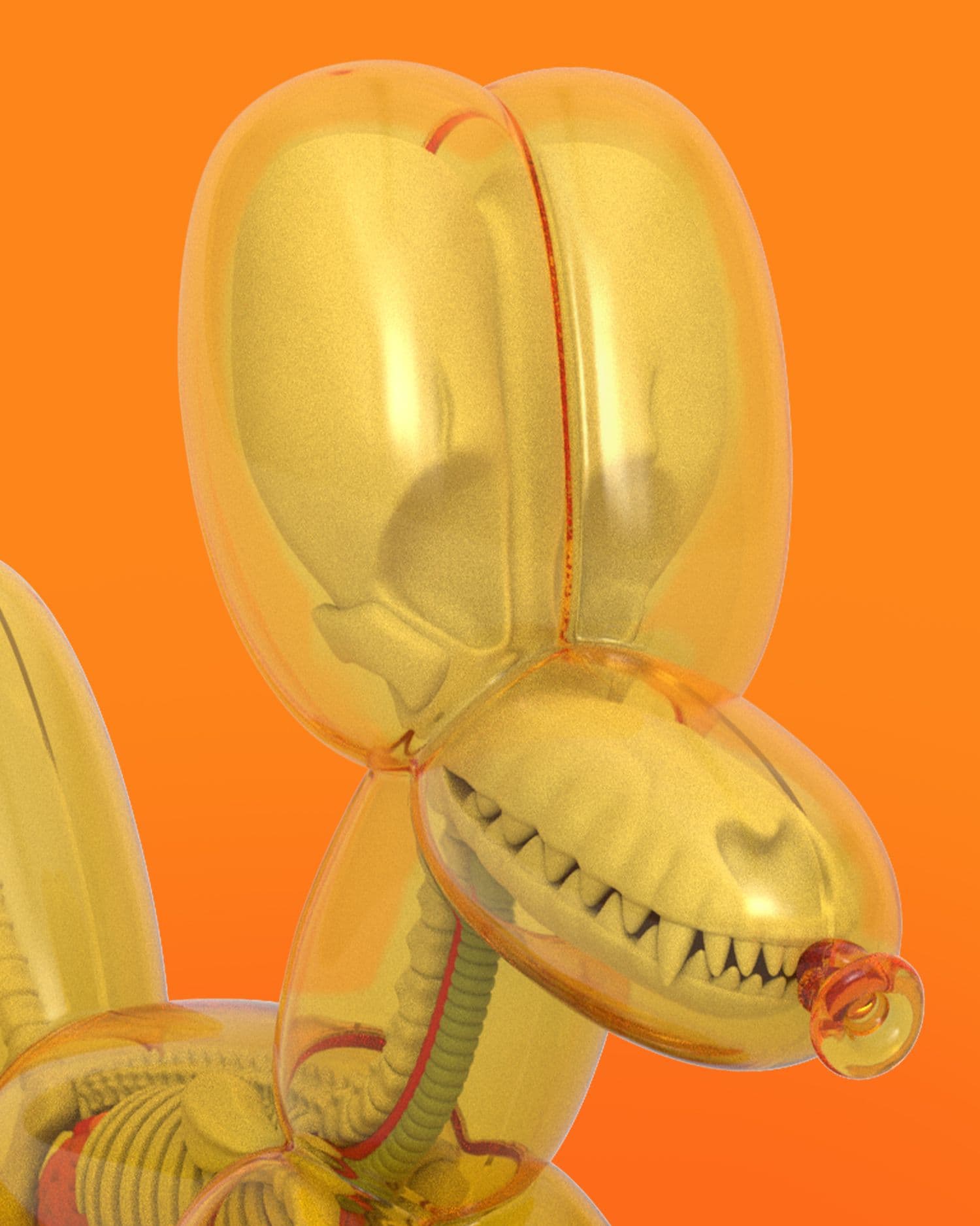 Funny Anatomy Balloon Dog (Honey Edition) Close Up