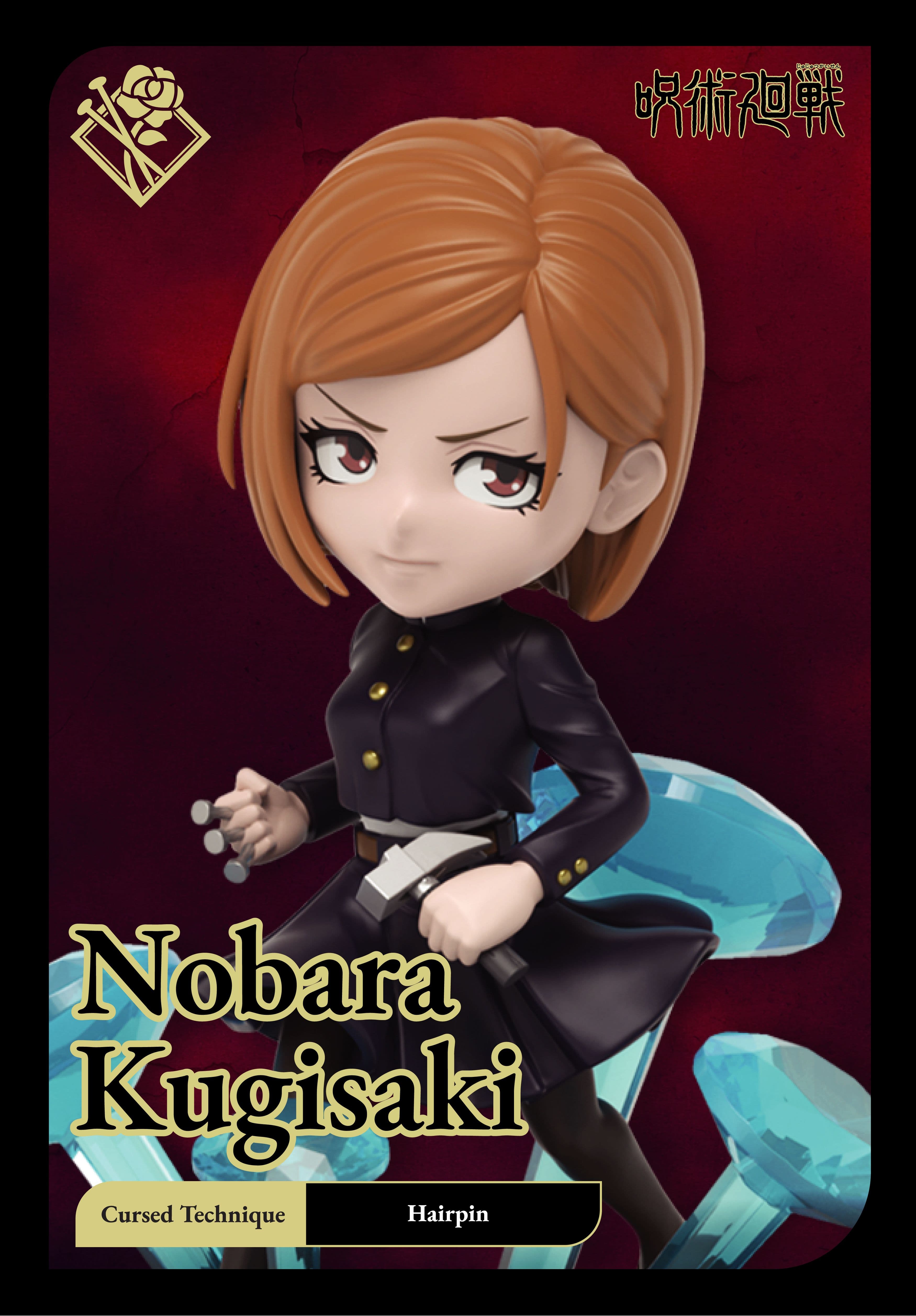 Nobara Kugisaki Kwistal Jujutsu Kaisen blind box collectible figure wielding hammer and nails infused with cursed energy.