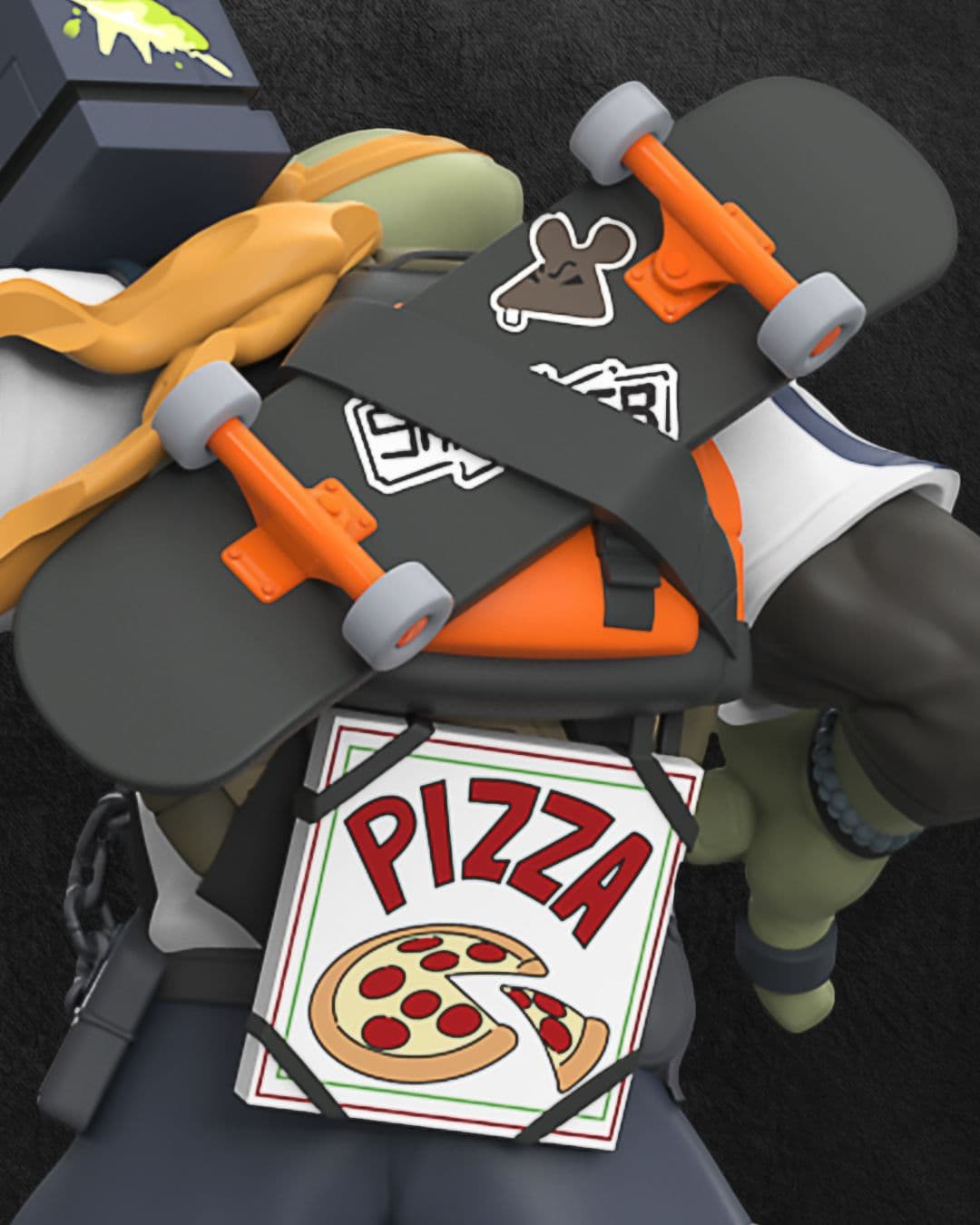 Teenage Mutant Ninja Turtles x ClogTwo Urban Combat Michelangelo Close Up