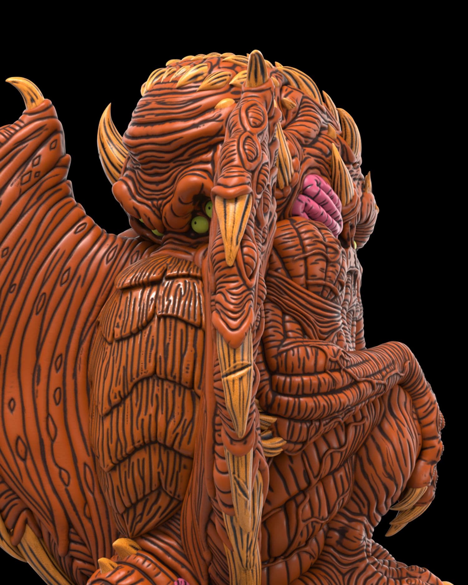 Cthulhu (Cinder Red) by James Groman Close Up