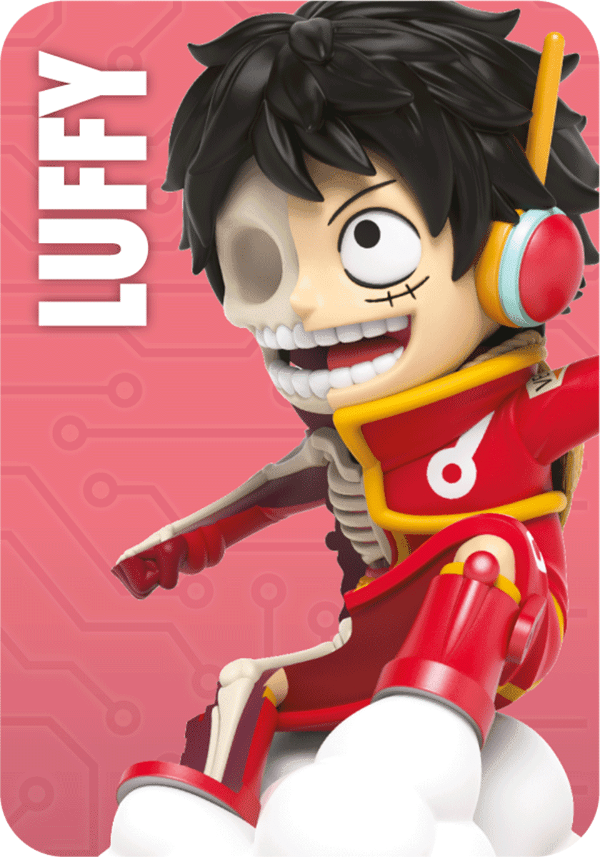 XXray dissected style figurine of Luffy from One Piece