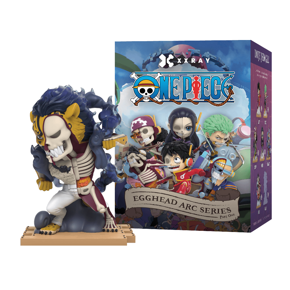 Rob Lucci figure, half skeletal in leopard form, posed in a fighting stance with his power swirling around.