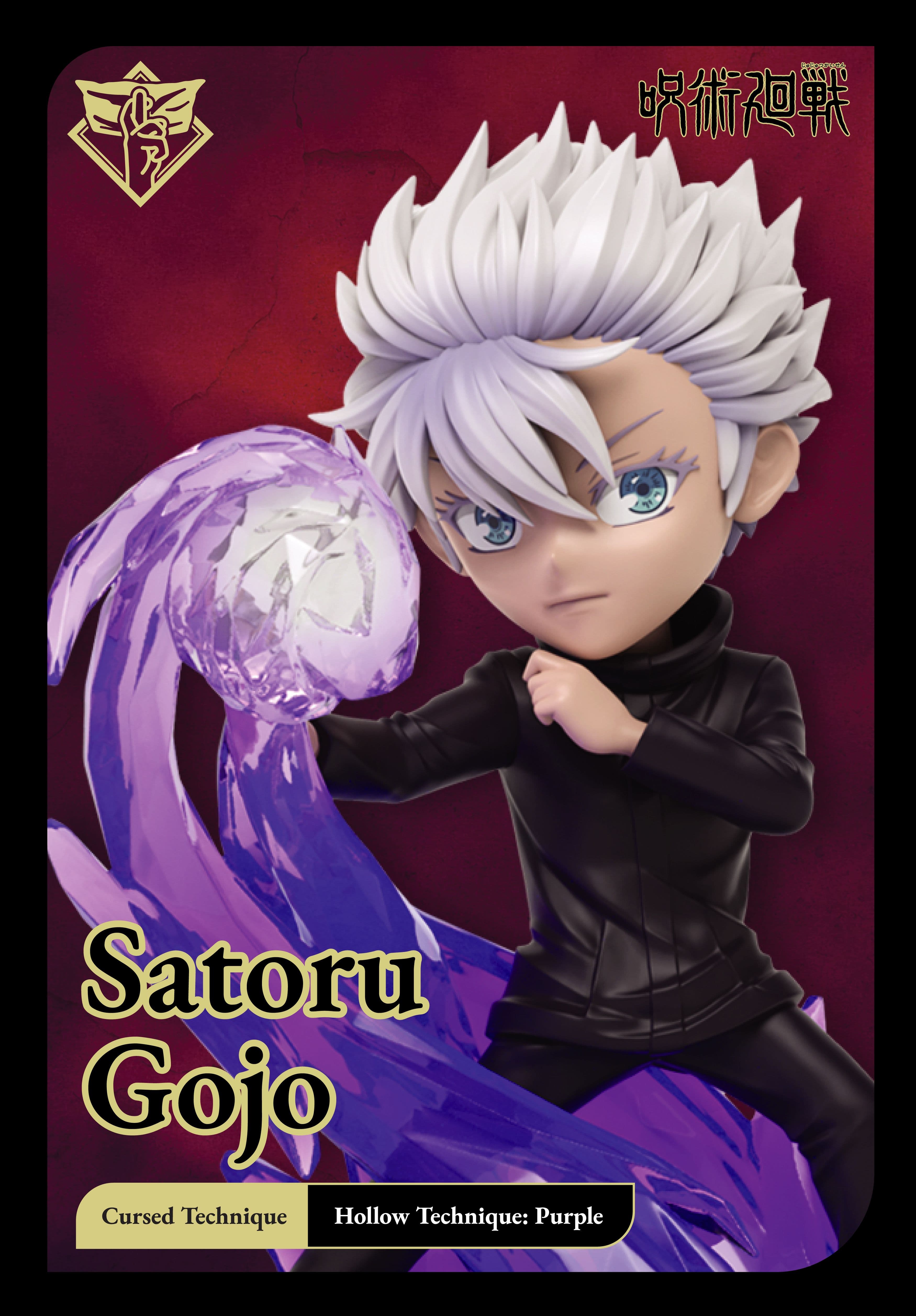 Satoru Gojo Kwistal Jujutsu Kaisen blind box collectible figure using Hollow Technique: Purple with crystal effect.