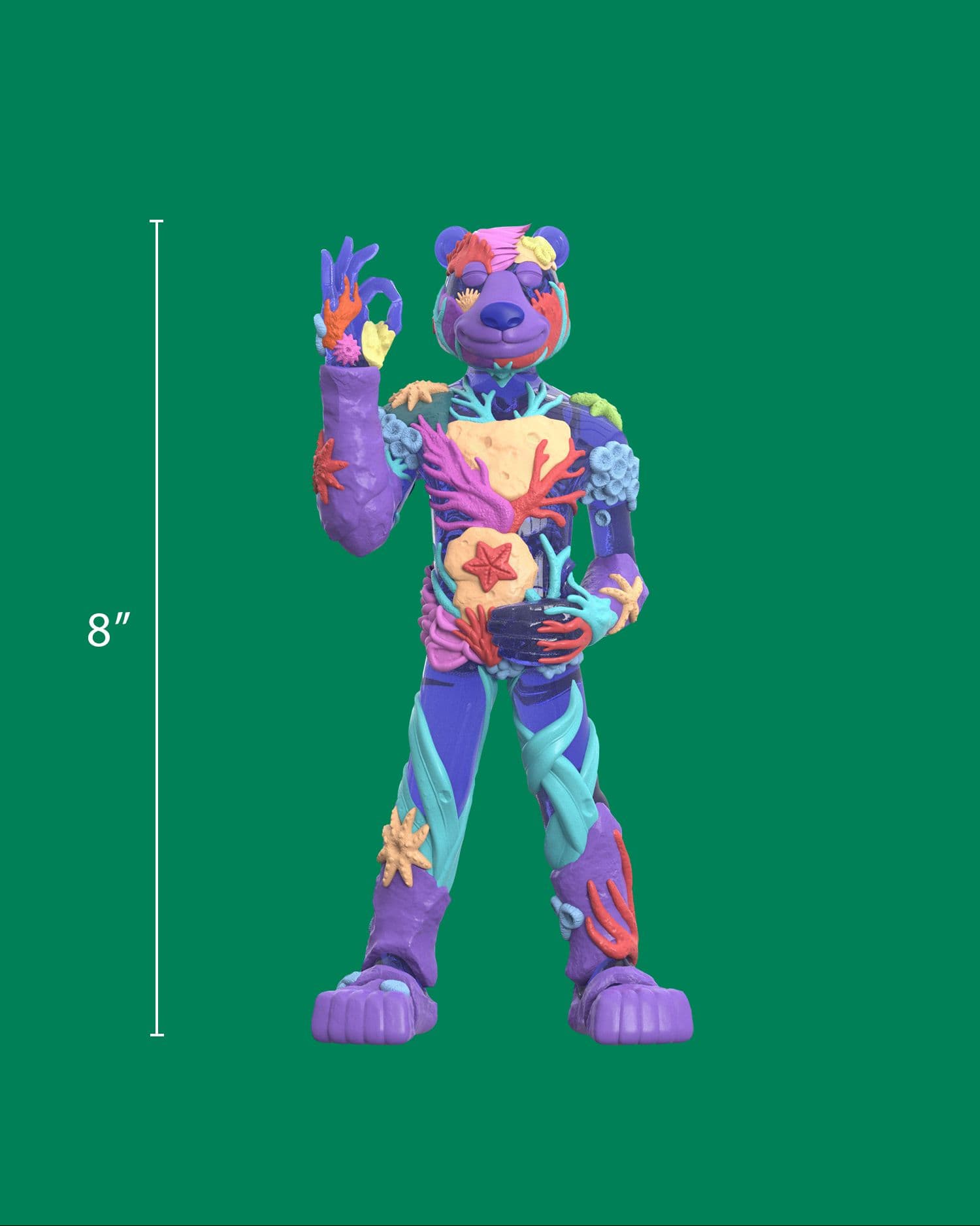 Okay Bears - Coral Edition Close Up