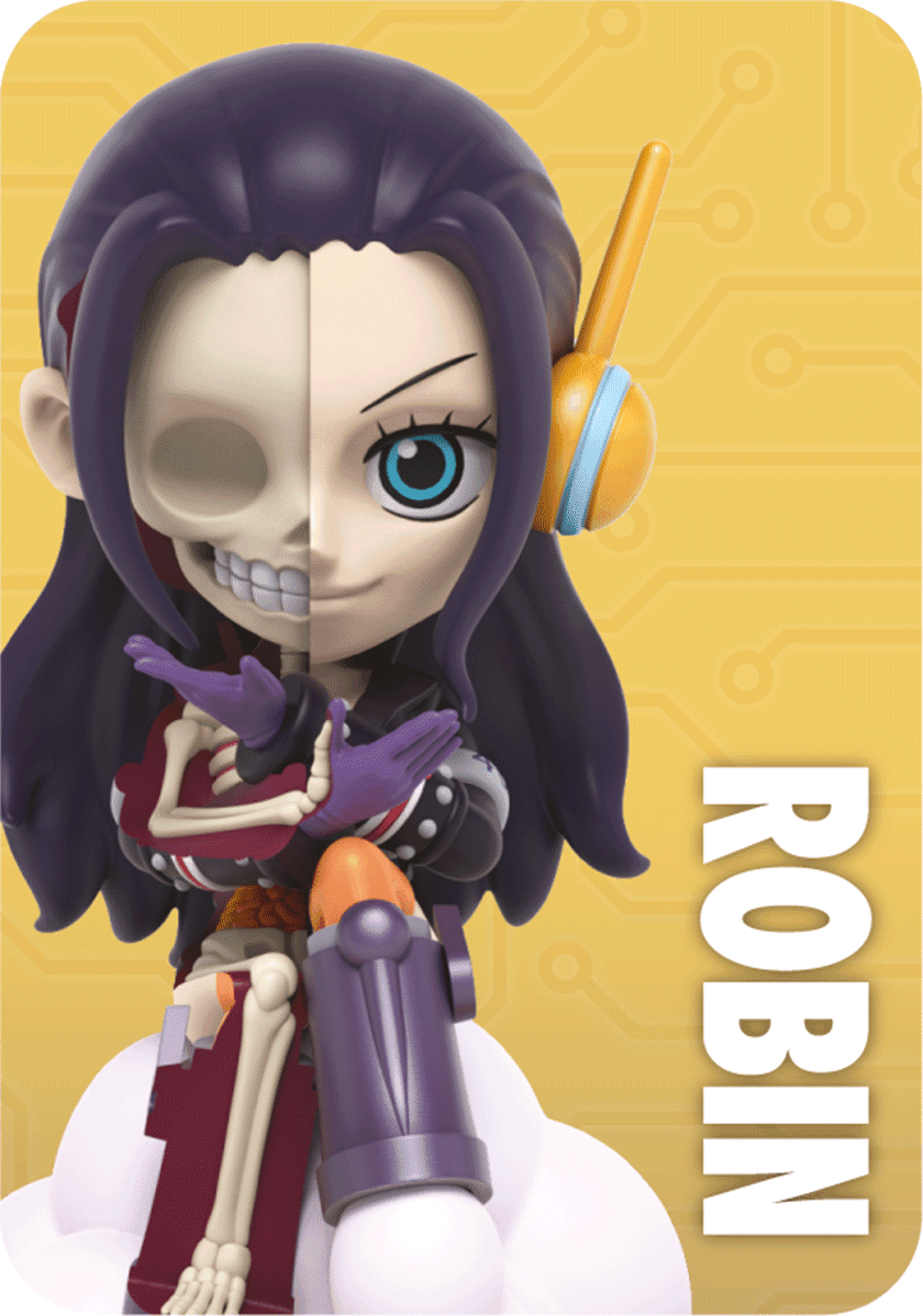 Robin from One Piece vinyl figurine in dissected XXray style