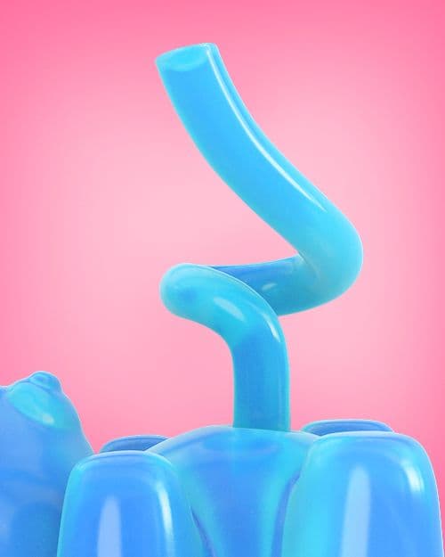 Immaculate Confection: Gummi Fetus (Blue Raspberry Edition) by Jason Freeny Close Up