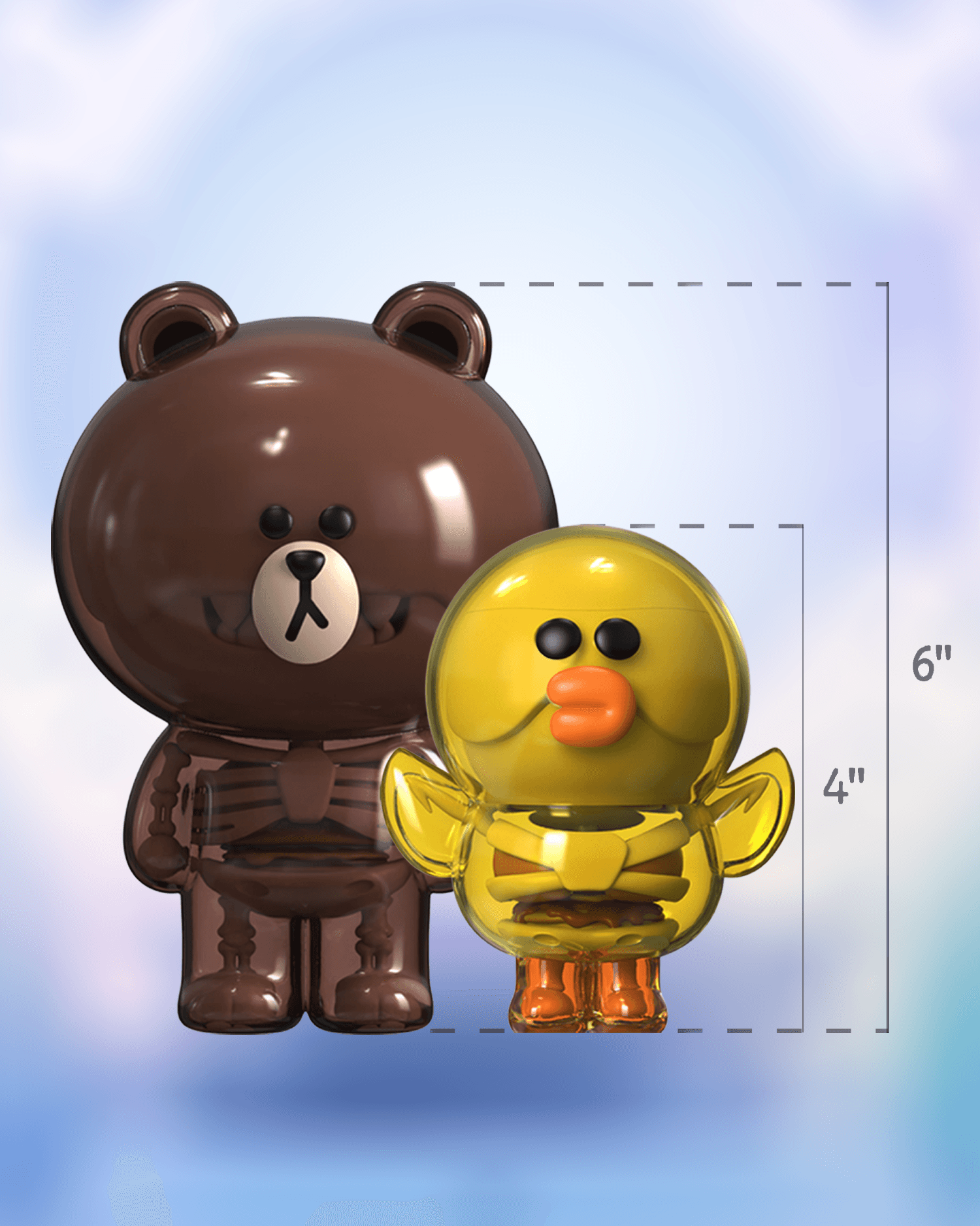 Funny Anatomy LINE Friends Brown and Sally Close Up