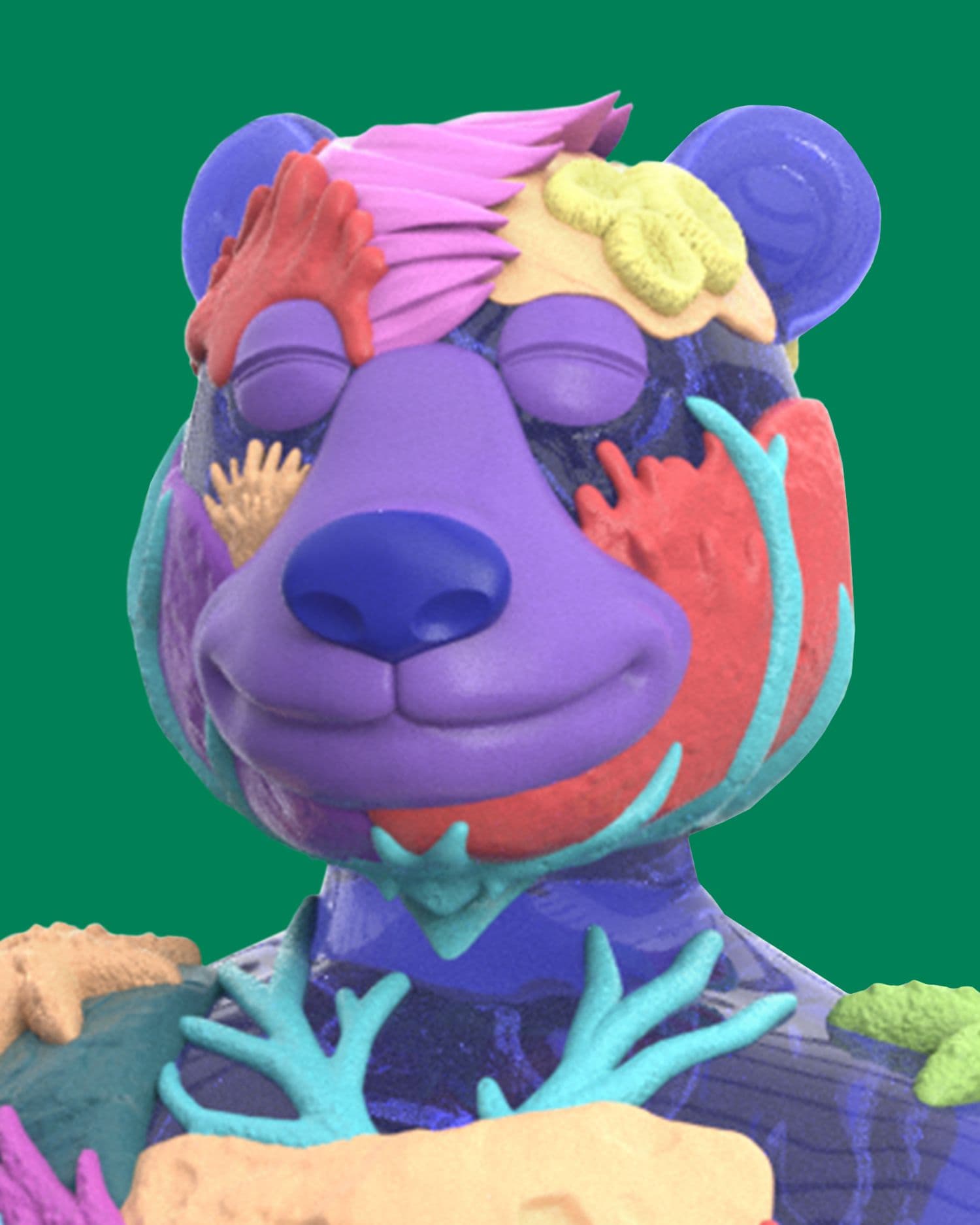 Okay Bears - Coral Edition Close Up